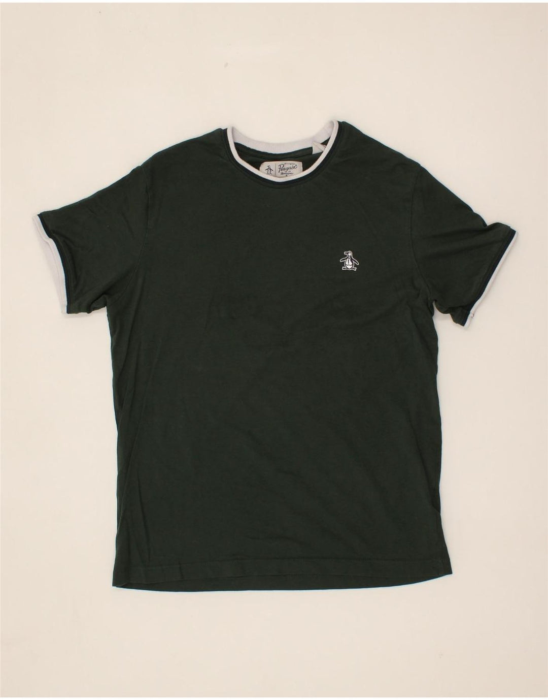 PENGUIN Mens T-Shirt Top Medium Green Cotton Vintage Penguin and Second-Hand Penguin from Messina Hembry 