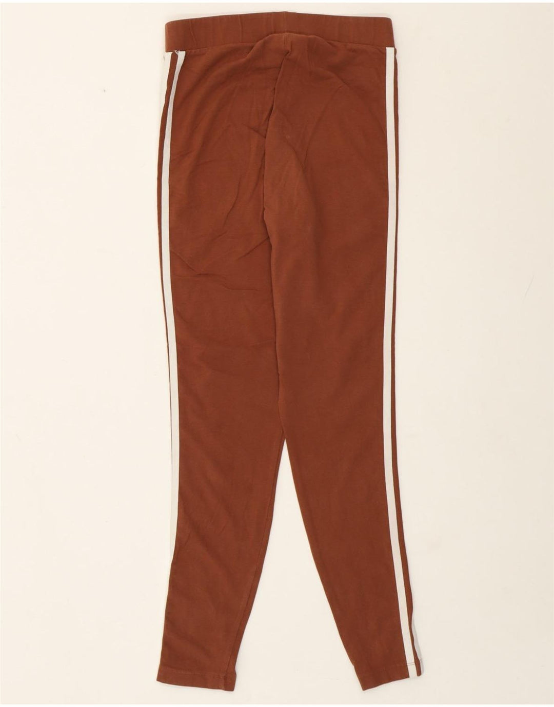 Adidas Womens Leggings UK 12 Medium Brown Cotton