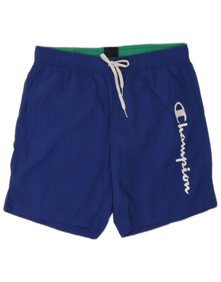 Champion Mens Graphic Swimming Shorts Small  Blue Polyamide