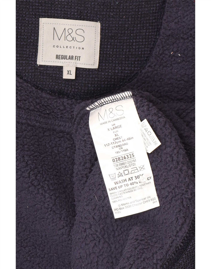 Giubbotto bomber da uomo Marks & Spencer UK 42 XL poliestere blu navy