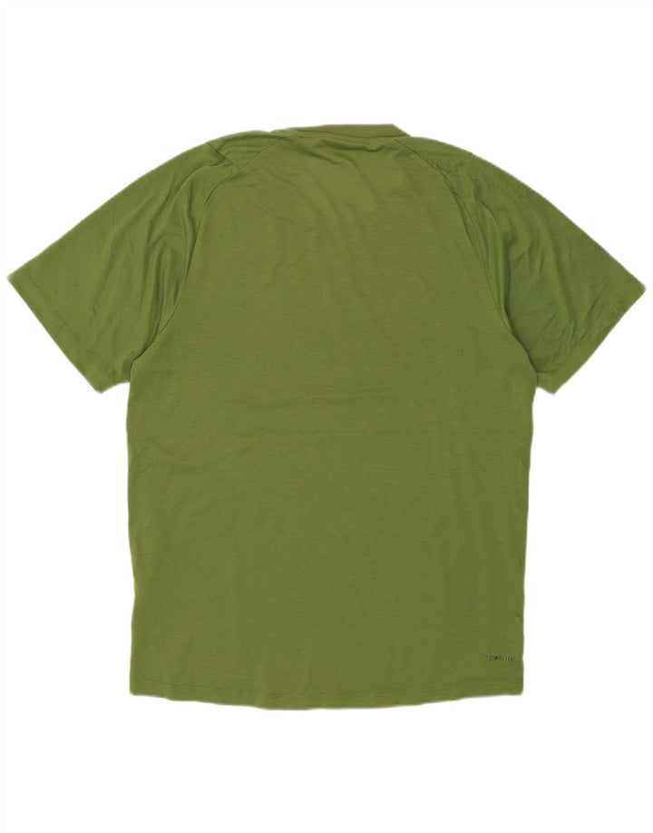 Adidas Mens Climalite T-Shirt Top Small Green Cotton