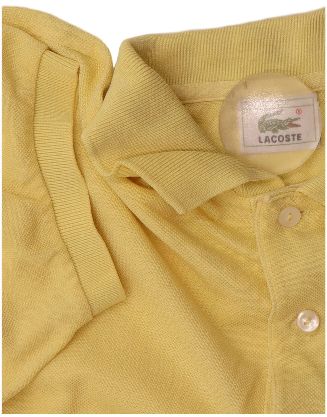 Lacoste Mens Polo Shirt Size 3 Small Yellow Cotton