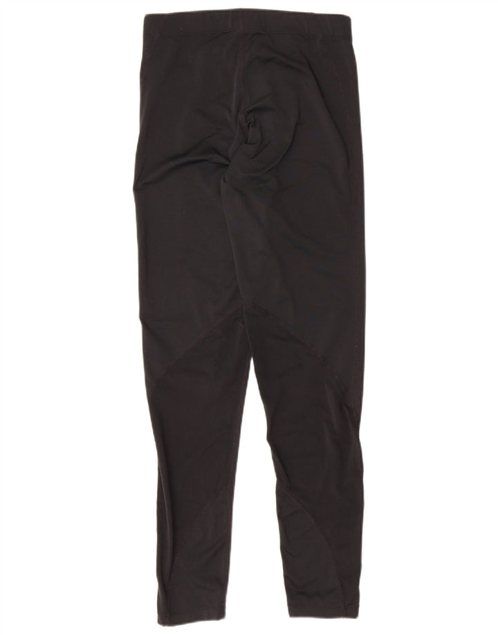 NIKE Womens Graphic Leggings UK 12 Medium  Black Polyester