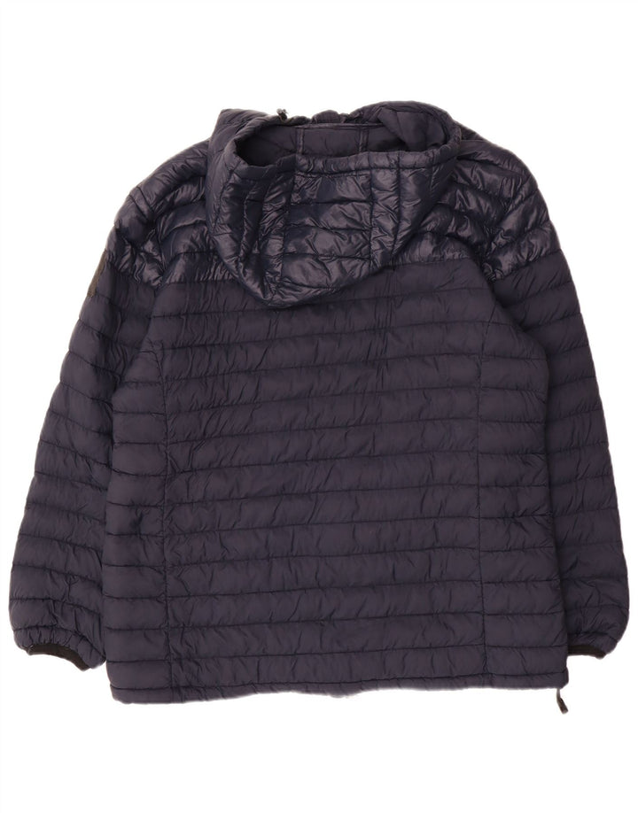 North Sails Womens Hooded Padded Jacket UK 18 XL Navy Blue Polyamide