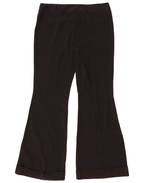 Topshop Dame Flare Casual Bukser UK 12 Medium W32 L33 Sort Polyester