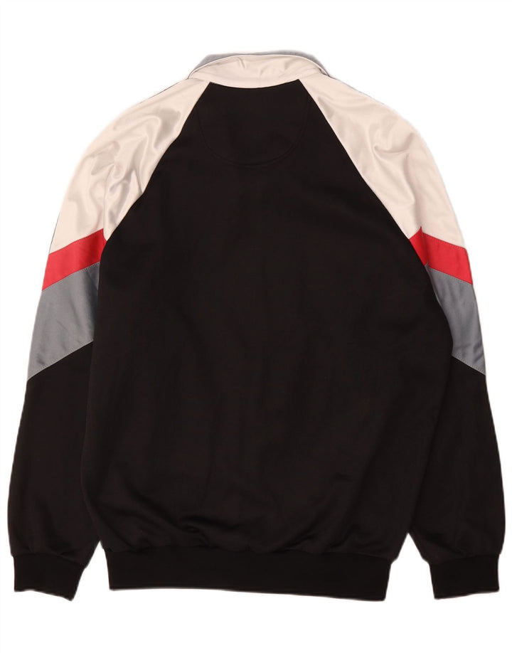Asics Mens Graphic Tracksuit Top Jacket Large Black Colourblock Polyester