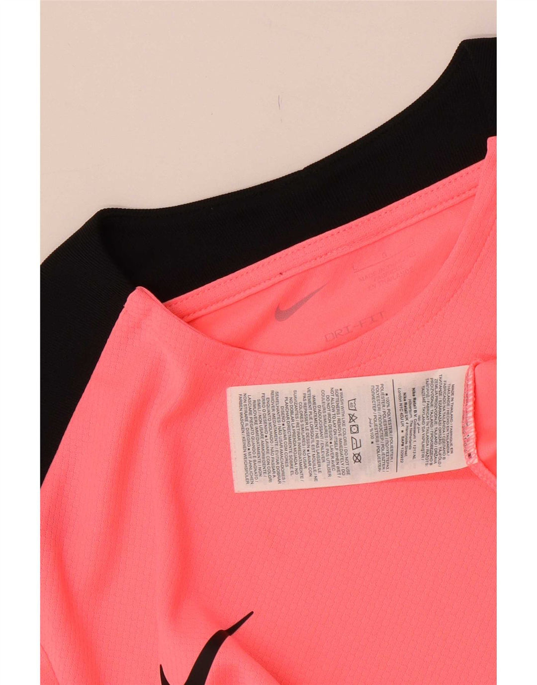 Tricou pentru bărbați Nike Dri Fit Top mare roz din poliester color bloc