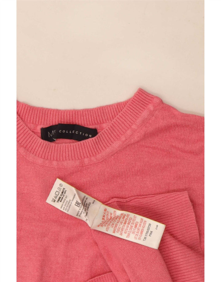 Marks & Spencer Womens Crew Neck Jumper Sweater UK 8 Small Pink