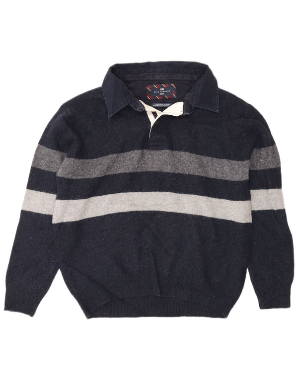 Marks & Spencer Mens Blue Harbour Polo Neck Jumper Sweater Large Navy