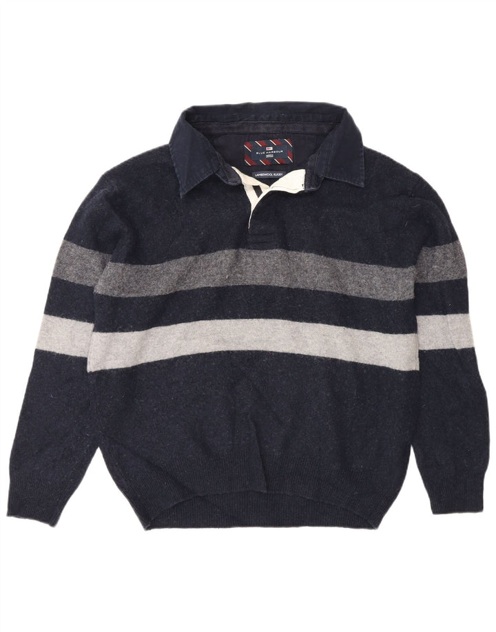 Marks & Spencer Mens Blue Harbour Polo Neck Jumper Sweater Large Navy