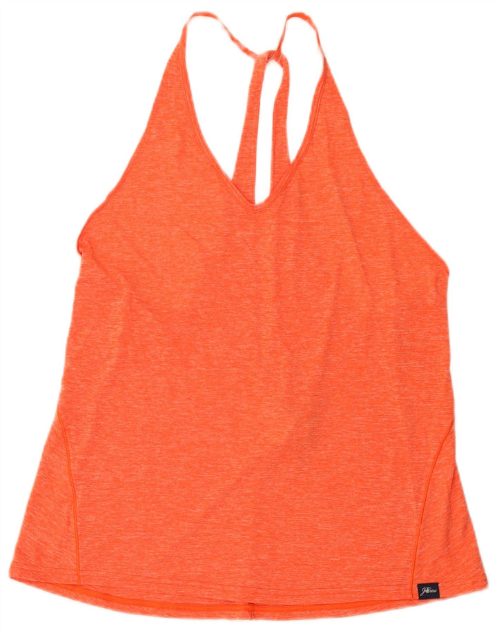 New Balance Débardeur Femme UK 14 Large Orange Moucheté Polyester