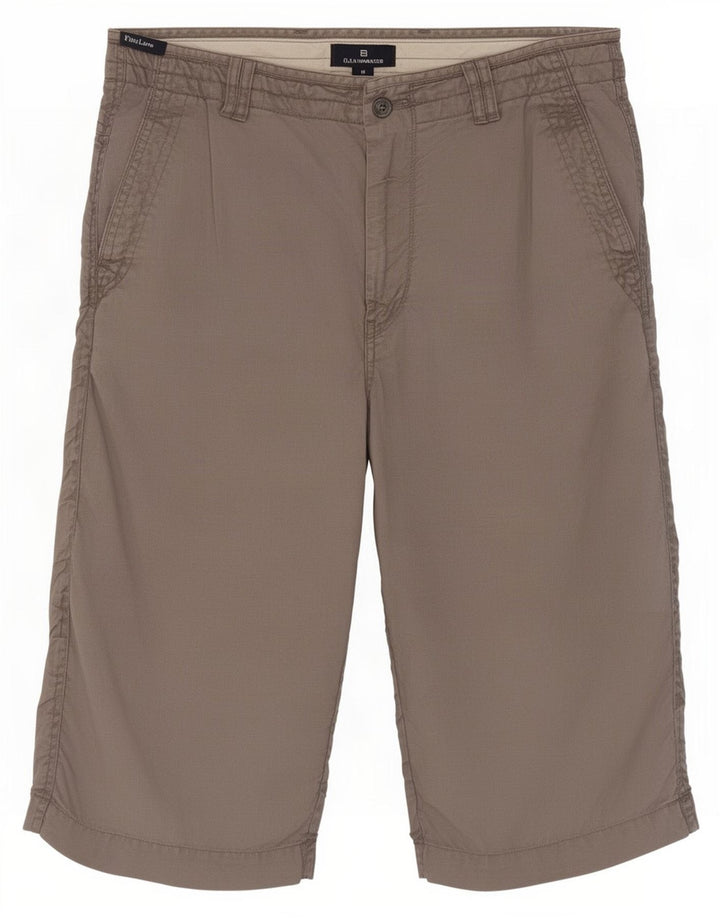 Marks & Spencer Mens Bermuda Shorts W32 Medium Grey Linen