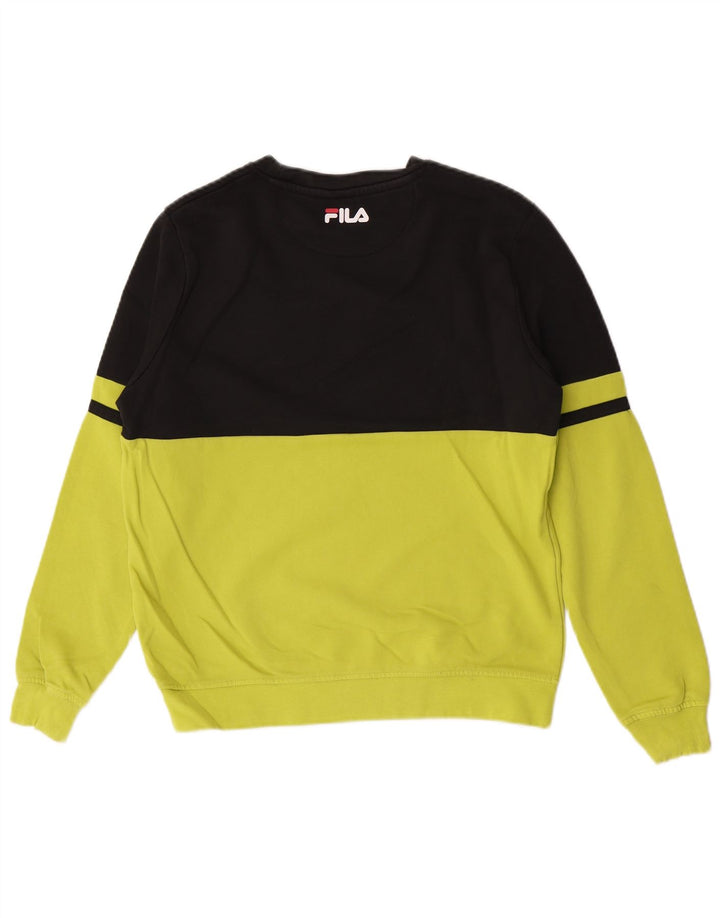 Fila Herren Grafik-Sweatshirt-Pullover Mittelgrüner Farbblock