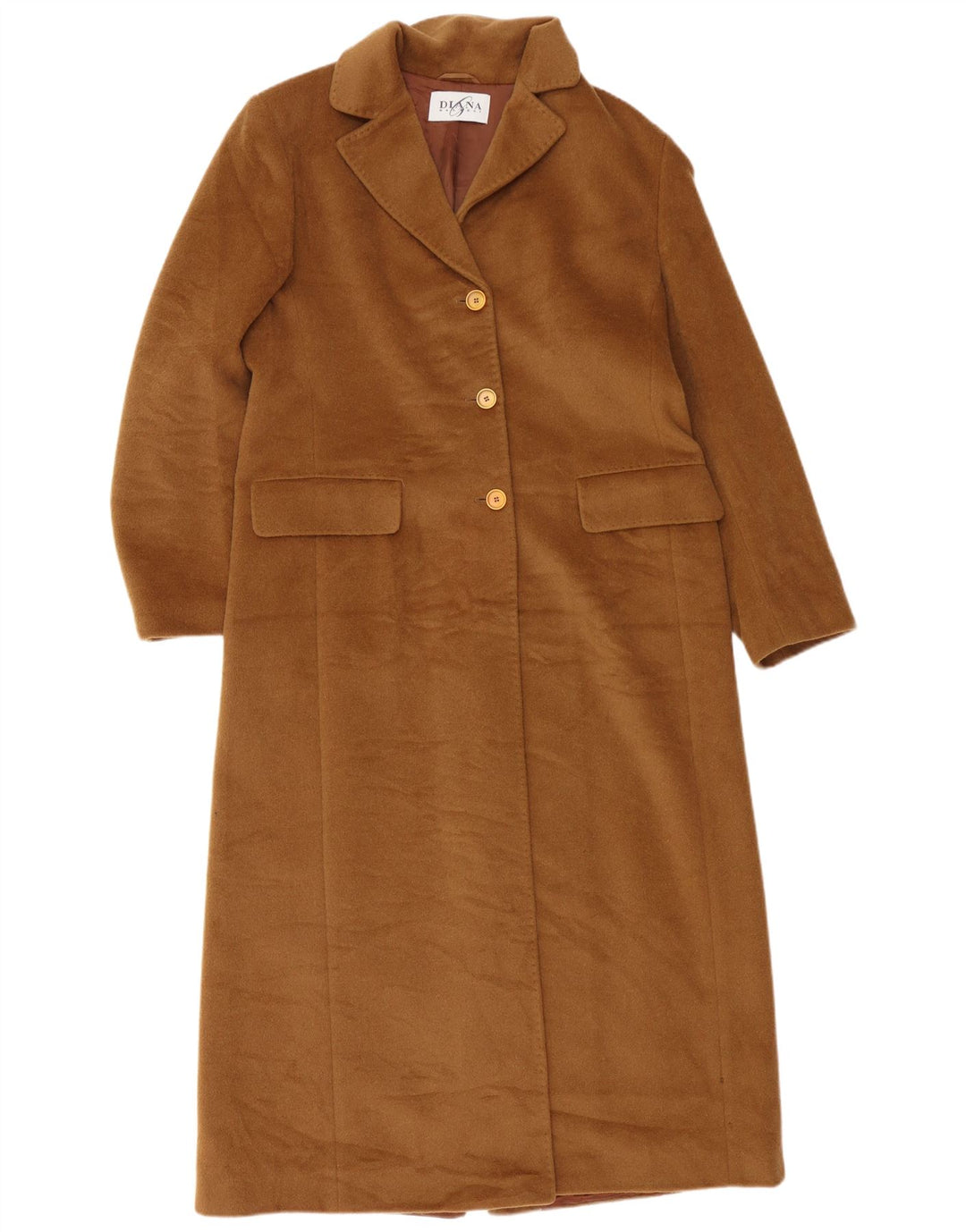 Diana Gallesi Dame Overfrakke UK 12 Medium Brun Mohair