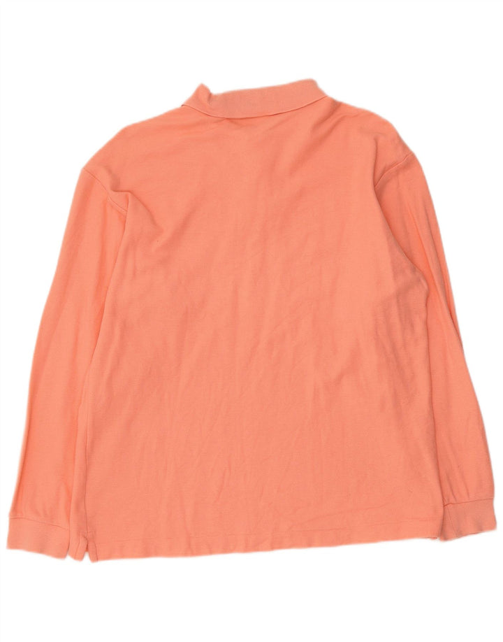 Fila Mens Long Sleeve Polo Shirt IT 46 Small Orange