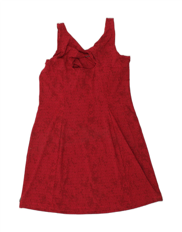 EDDIE BAUER Womens Abstract Pattern Sleeveless Sheath Dress UK 18 XL Red Vintage Eddie Bauer and Second-Hand Eddie Bauer from Messina Hembry 