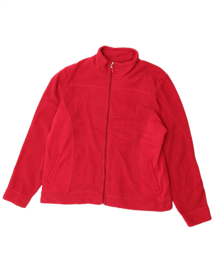 Izod Womens Fleece Jacket UK 16 Large Pink Polyester
