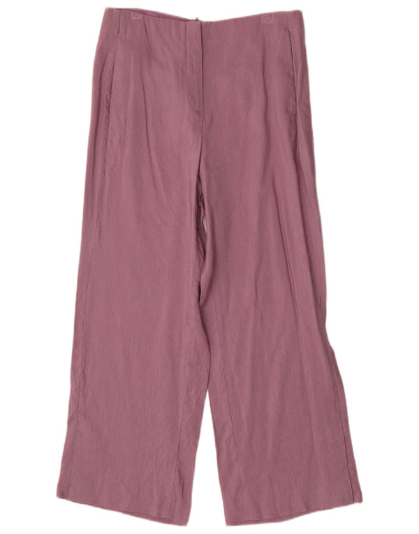 Massimo Dutti Damen-Chinohose mit weitem Bein, EU 38, Größe S, W28, L27, Flieder
