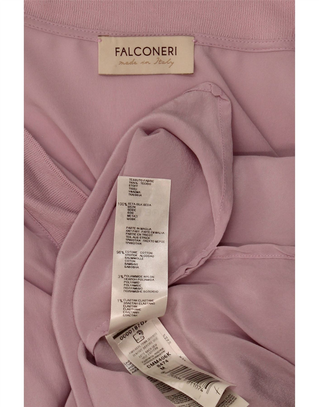 FALCONERI Womens Blouse Top UK 14 Medium Pink Silk