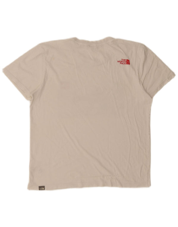 Męski T-shirt z grafiką The North Face, bawełniany, średni biały