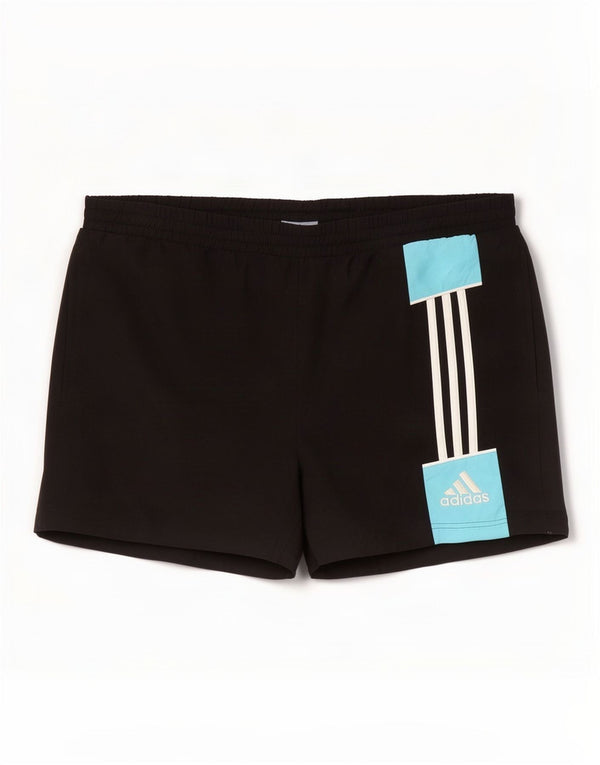 Pantaloncini sportivi da uomo Adidas Medium Black Colourblock in poliestere