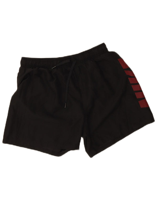 Nike Herre Dri Fit grafiske sportsshorts store sorte polyester