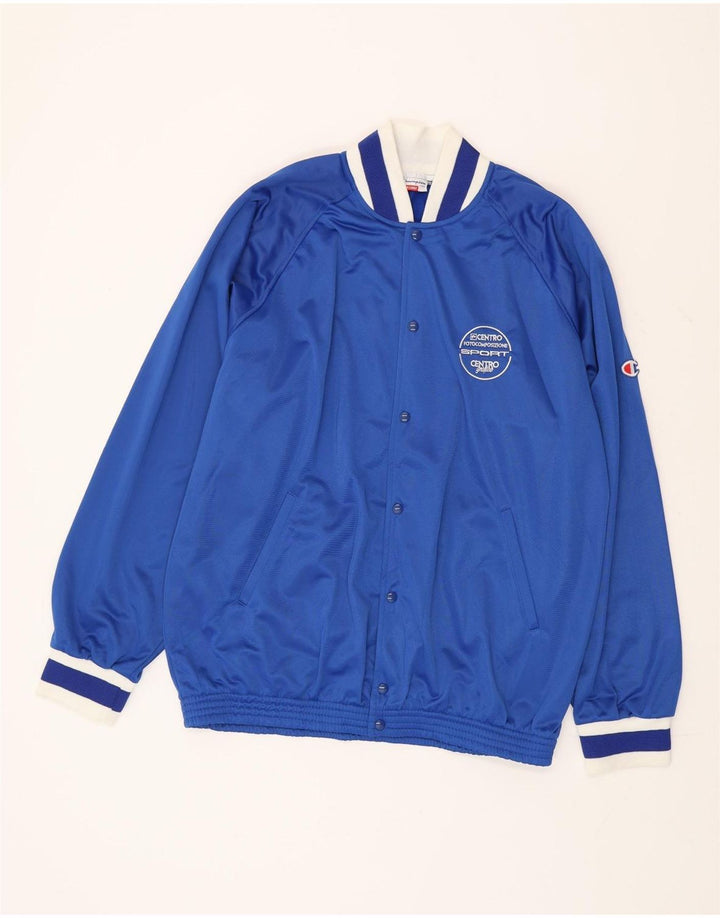 Champion Mens Loose Fit Tracksuit Top Jacket XL Blue Polyester