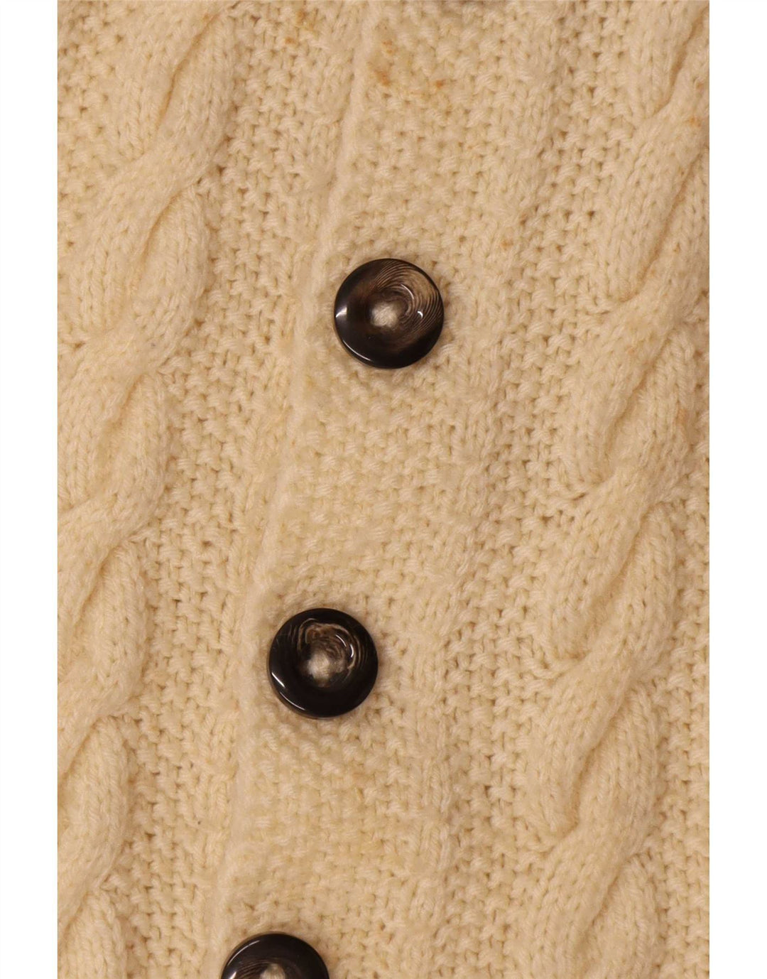 Vintage Herren Cardigan Pullover Small Off White