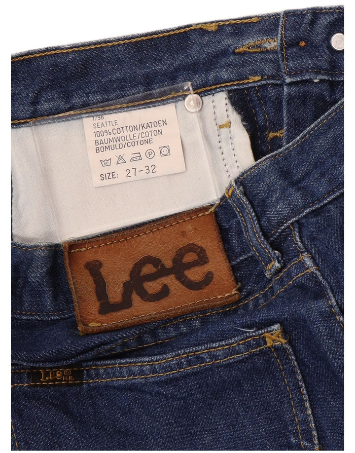 LEE Womens Seattle Straight Jeans W27 L32 Blue Cotton