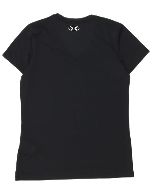 Under Armour Mens Heat Gear T-Shirt Top Small Black Polyester