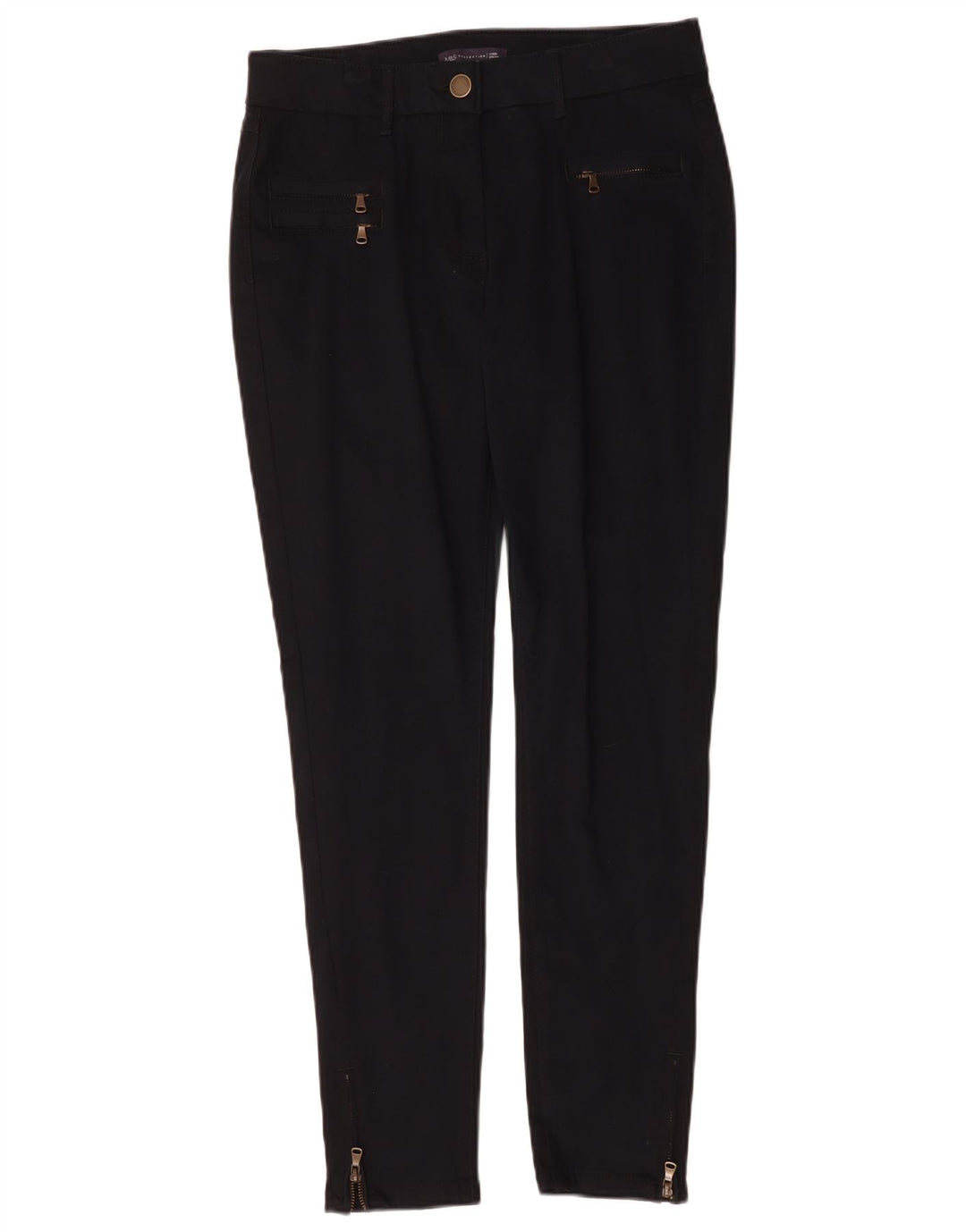 Marks & Spencer Dame Slim Cargo Trousers UK 12 Medium W30 L29 Navy Blue