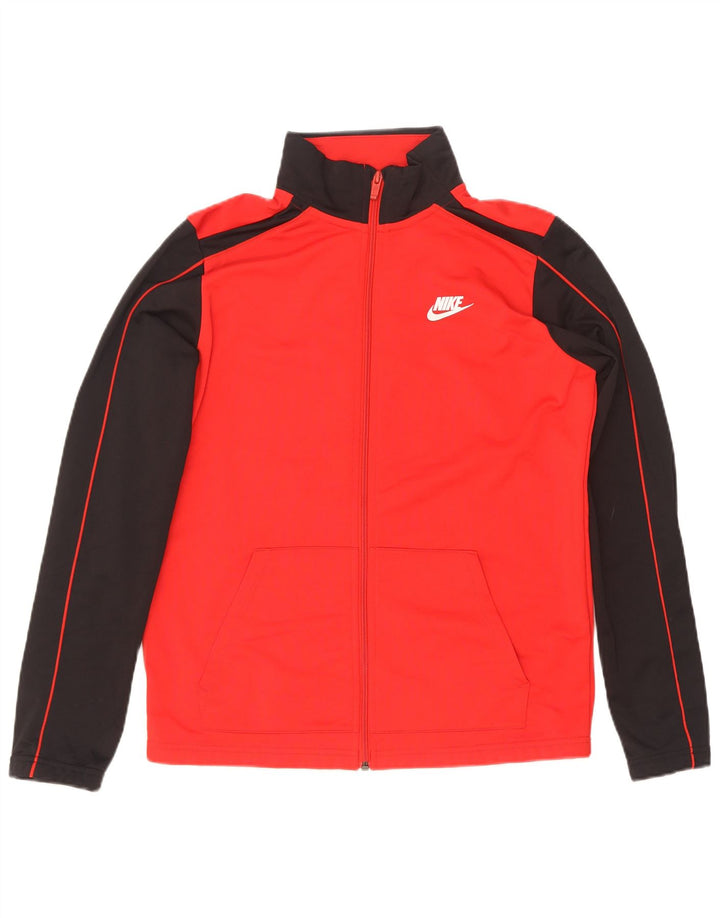 Giacca da tuta Nike da ragazzo, 13-14 anni, XL, in poliestere color block rosso