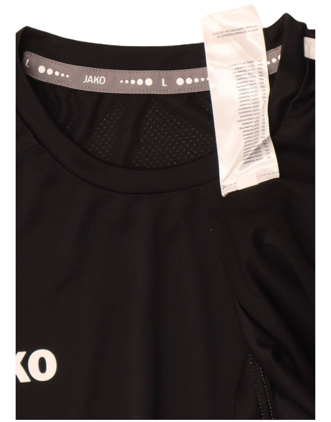 T-shirt da uomo JAKO Top grande in poliestere color block nero