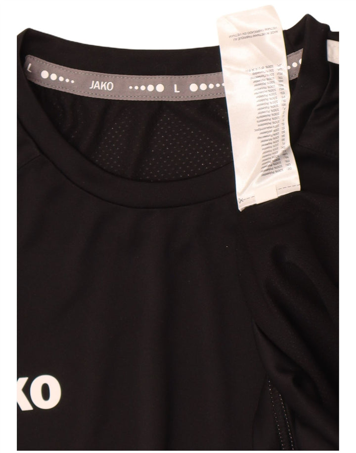 T-shirt da uomo JAKO Top grande in poliestere color block nero