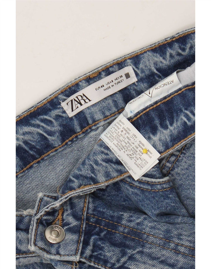 Zara Womens Straight Jeans EU 40 Medium W30 L28 Blue Cotton