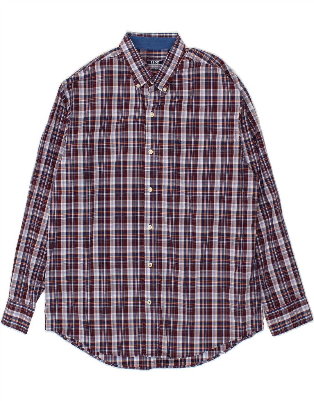 IZOD Mens Shirt Large Burgundy Check Vintage Izod and Second-Hand Izod from Messina Hembry 