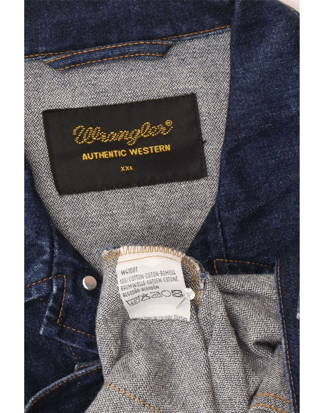 Wrangler Herren Jeansjacke UK 44 2XL Blaue Baumwolle