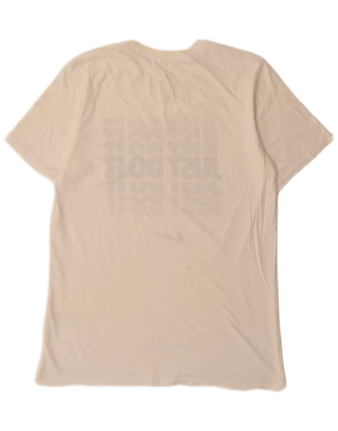 Nike Mens Athletic Cut Graphic T-Shirt Top Medium Off White Cotton