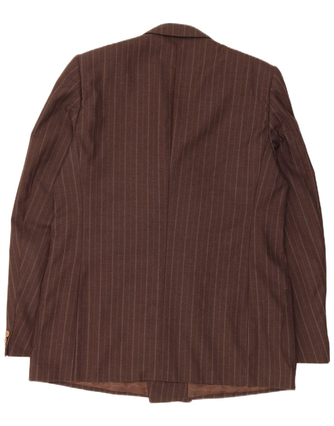 Vintage Mens Double Breasted Blazer Jacket IT 54 2XL Brown Striped