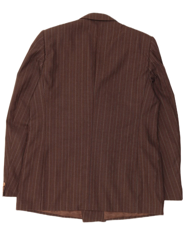 Vintage Ανδρικό διπλό μπουφάν Blazer IT 54 2XL Καφέ ριγέ