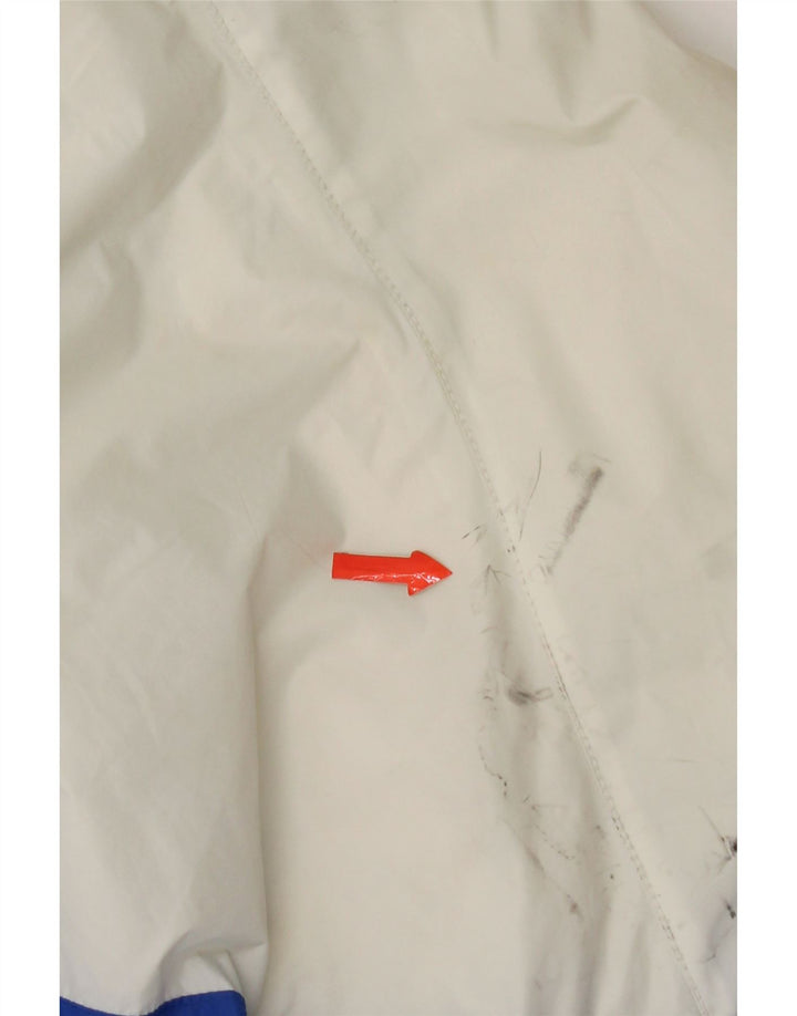 Carhartt Regnjakke med hætte til kvinder UK 14 Medium Blue Colourblock Nylon