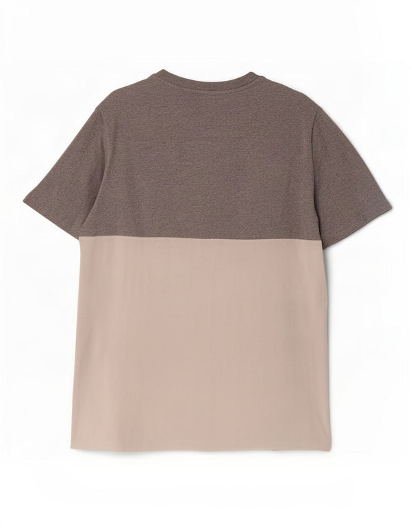 Fila Mens Graphic T-Shirt Top Grande Algodão Colourblock Cinza