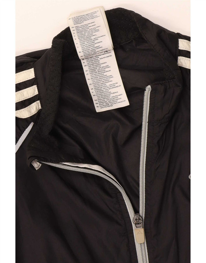 Giacca da ginnastica da donna Adidas UK 10 piccola in nylon nero