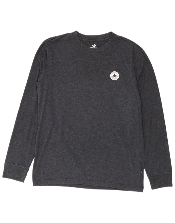 Converse Mens Top Long Sleeve Medium Navy Blue Cotton