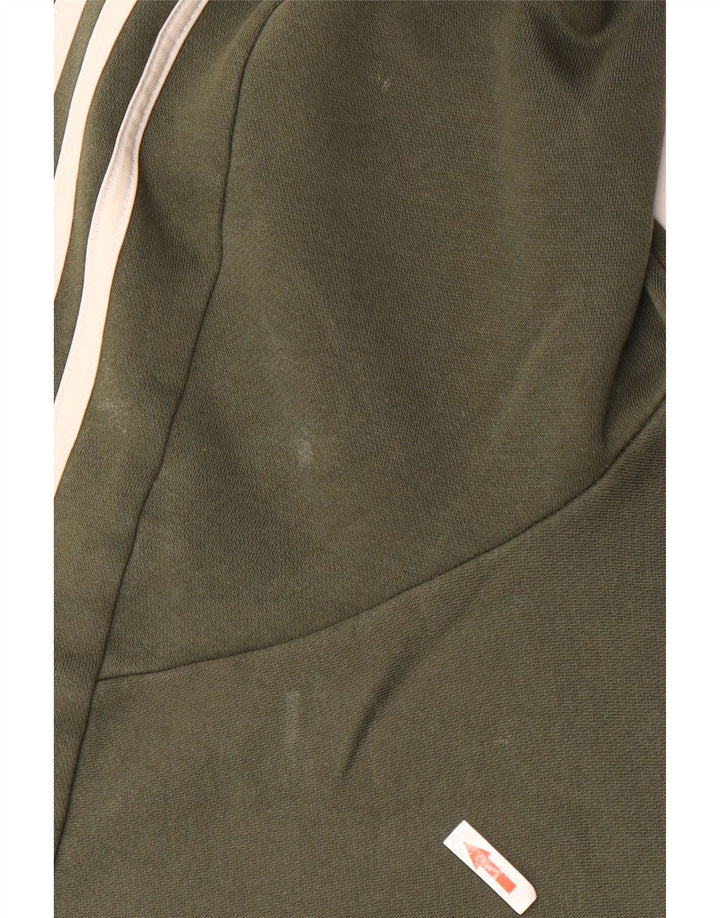 Adidas Mens Sweatshirt Jumper Large Khaki Colourblock Cotton
