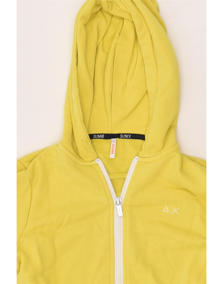 SUN68 Boys Zip Hoodie Sweater 9-10 Years Yellow Cotton | Vintage Sun68 | Thrift | Second-Hand Sun68 | Used Clothing | Messina Hembry 