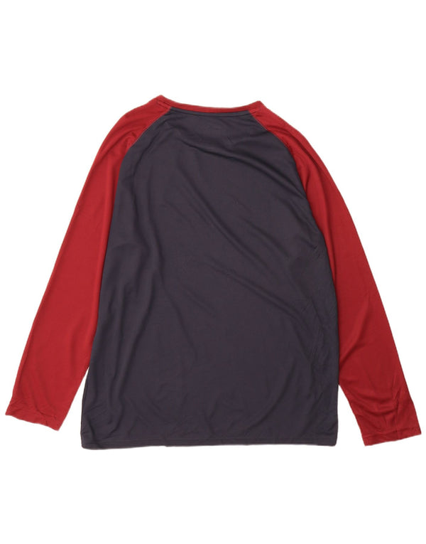Mountain Warehouse Camiseta para hombre de manga larga XL Poliéster color block azul marino