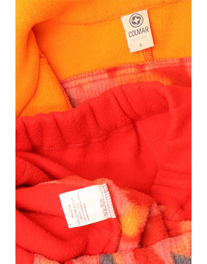 Colmar Mens Zip Neck Fleece Jumper XL Red Geometric Polyurethane