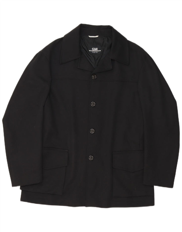 GEORGE MILLER Chaqueta tipo blazer de 4 botones para hombre UK 42 XL Poliéster negro