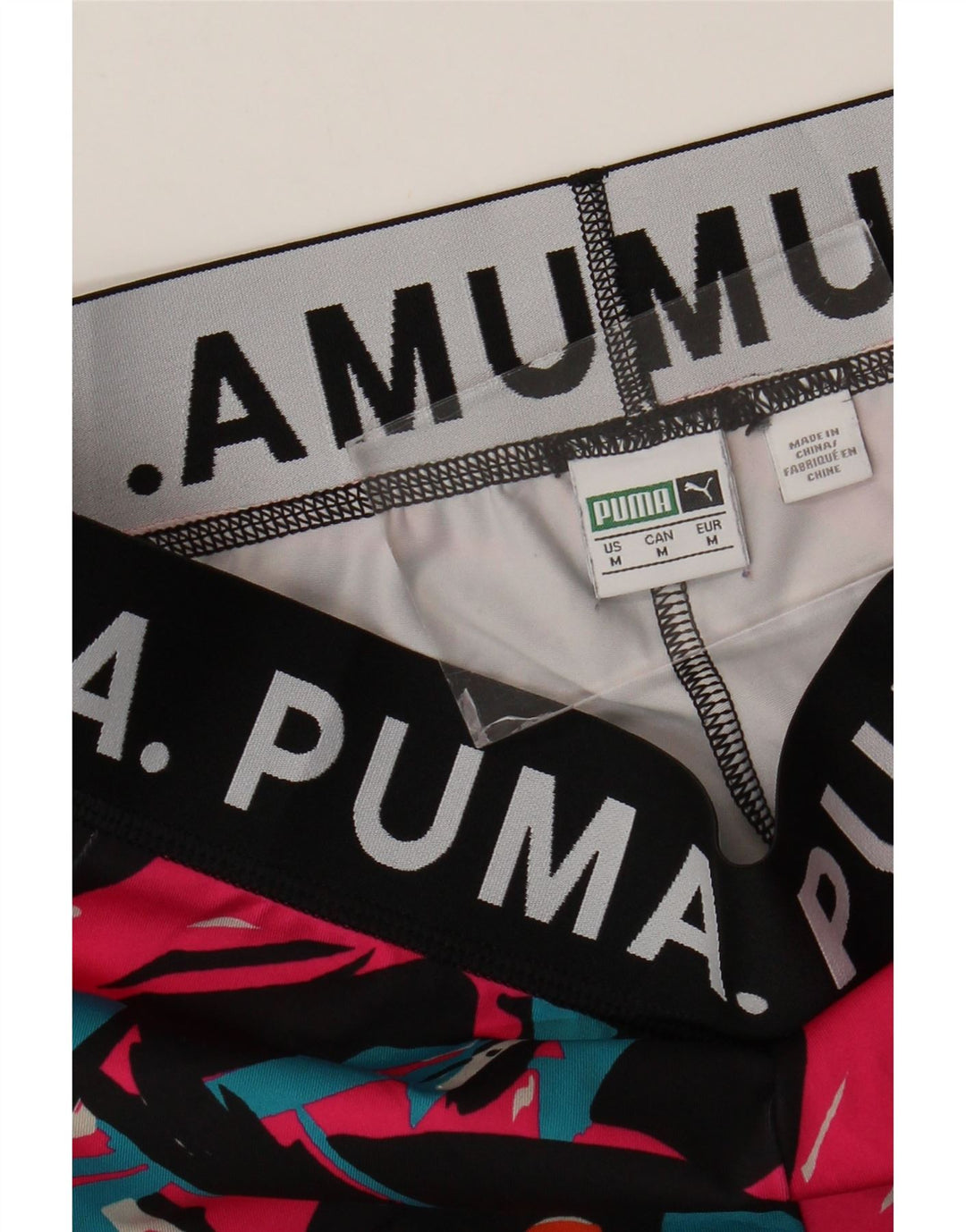 Puma Womens Graphic Leggings UK 12 Medium  Multicoloured Geometric